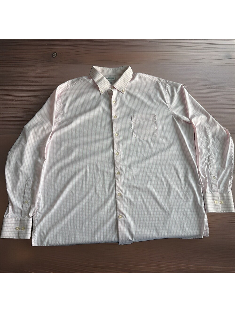 Peter Millar Hanford Performance Twill Shirt Men XXL Pink Check Button Down Soft